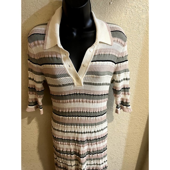 Adam Lippes Striped Midi Polo Dress - Picture 6 of 15